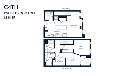 Two Bedroom C4TH 1388 SF - Resa Long Beach